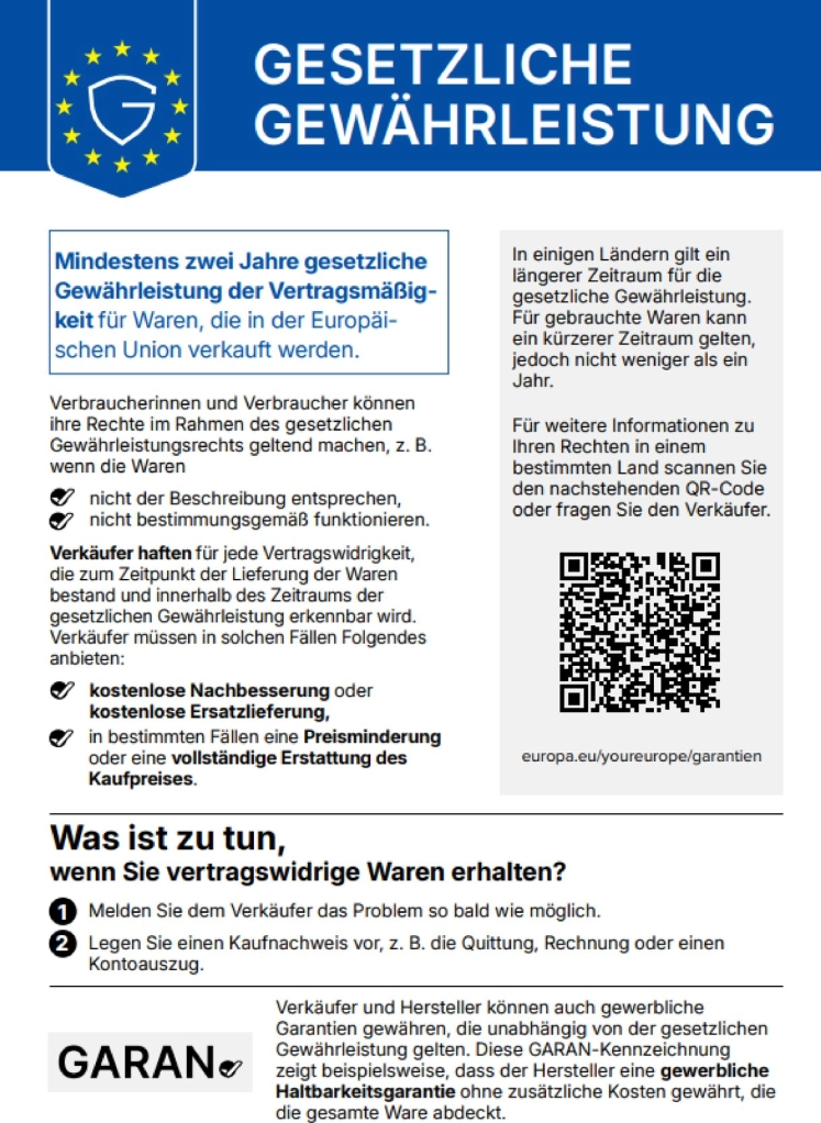 Gewährleistungslabel