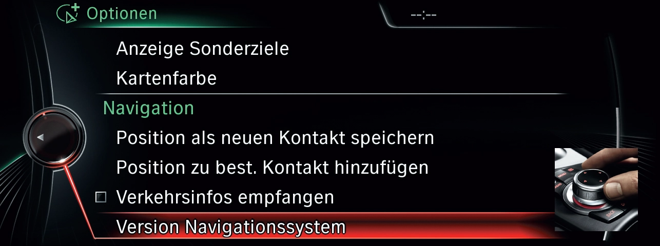 BMW Display Version Navigation