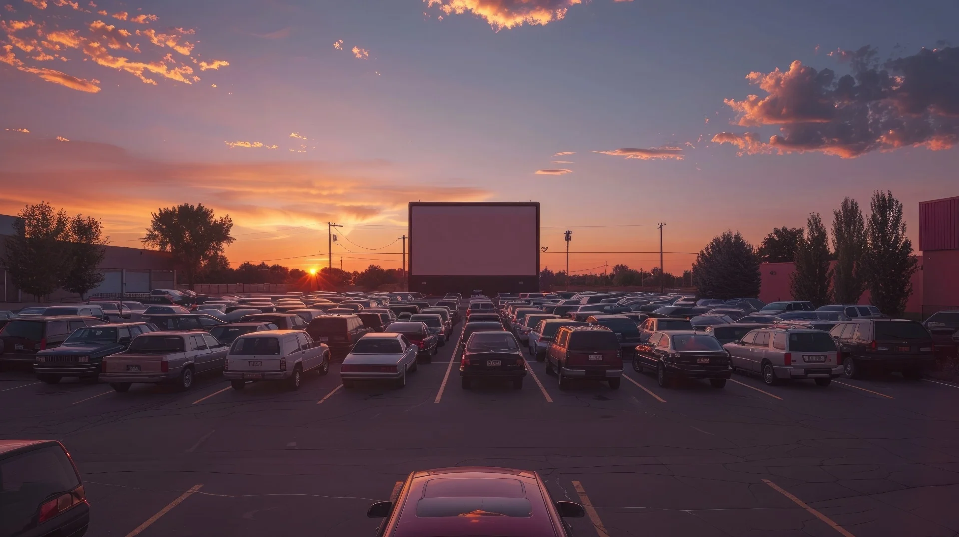 Autokino Sonnenuntergang