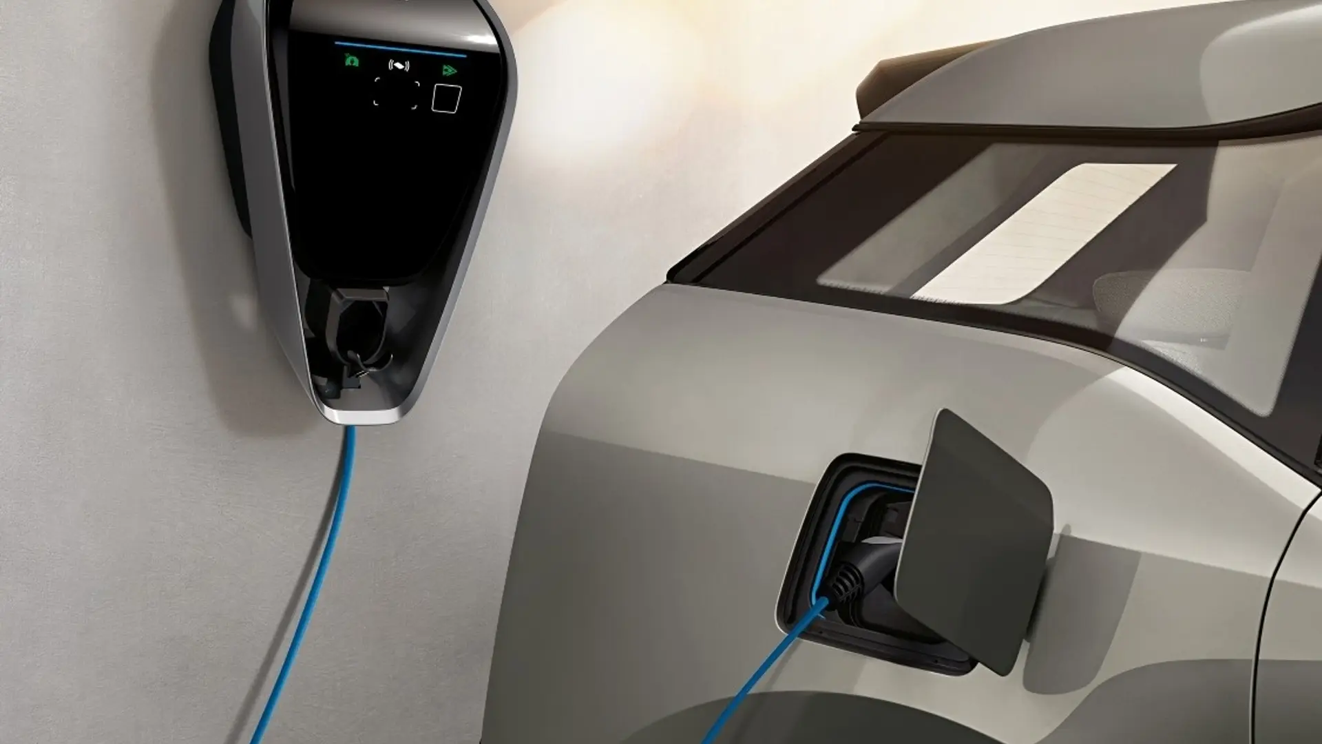 auto wird an wallbox geladen