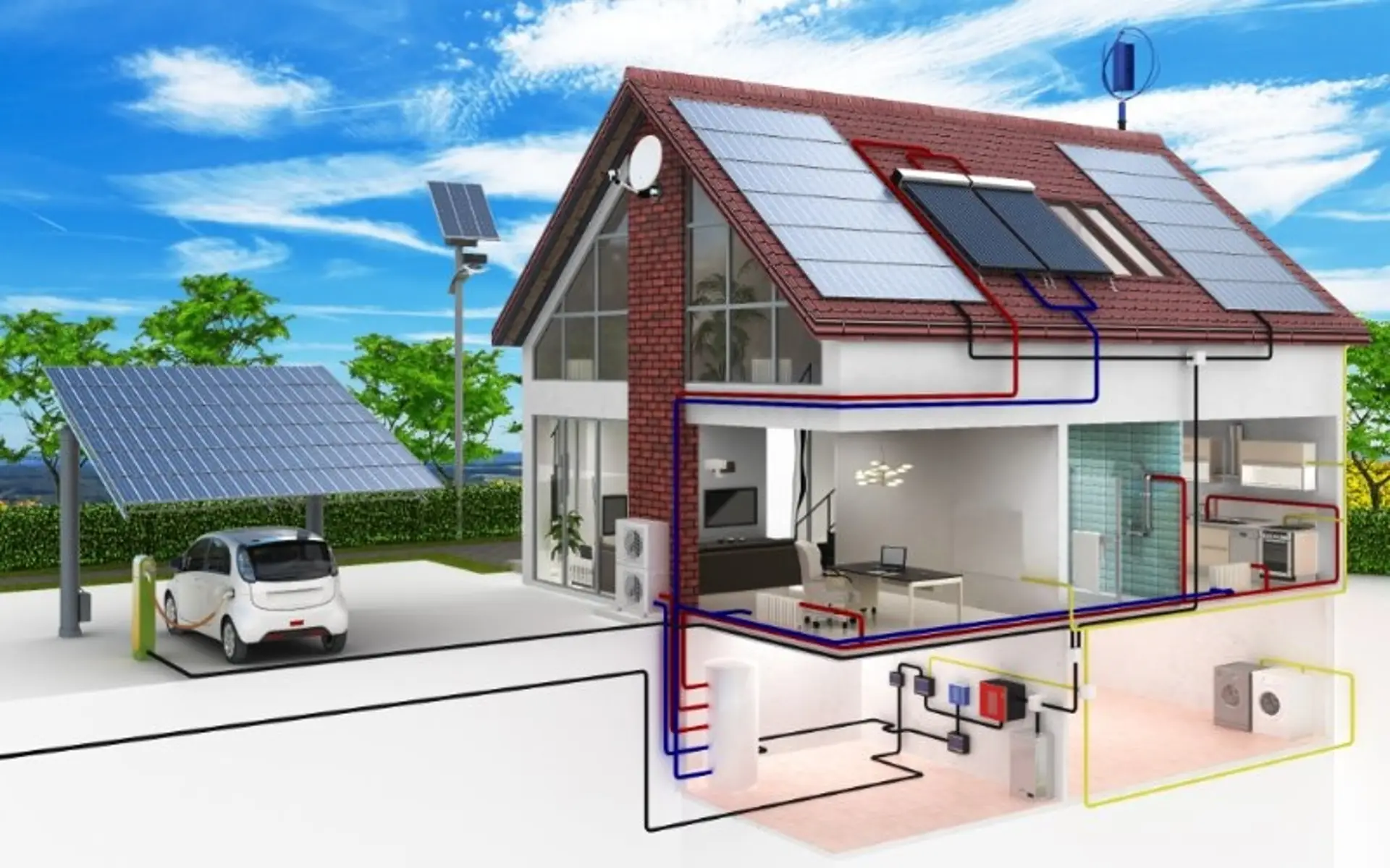 e-Auto laden PV-Anlage Einfamilienhaus