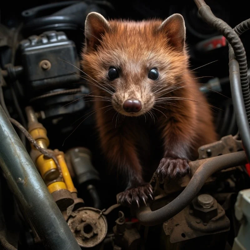 Marder im Motorraum