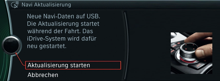 BMW Display Navigation Schritt 2