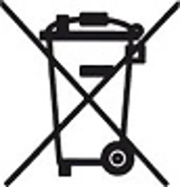 Symbol durchgestrichene Mülltonne