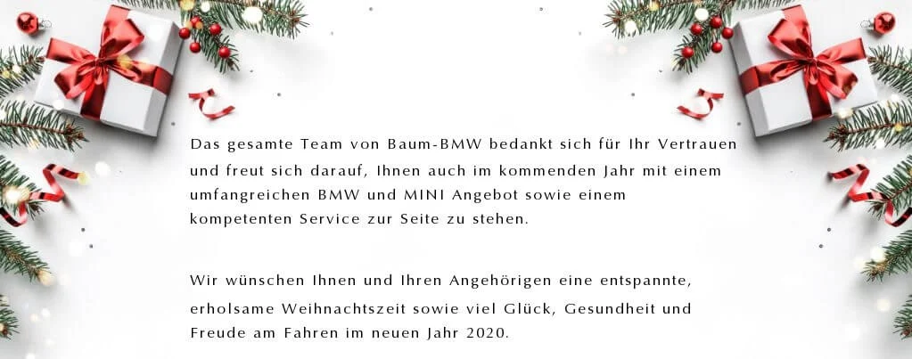 Frohe Weihnachten und einen guten Rutsch ins Jahr 2020!