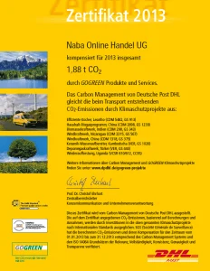 GOGREEN Zertifikat