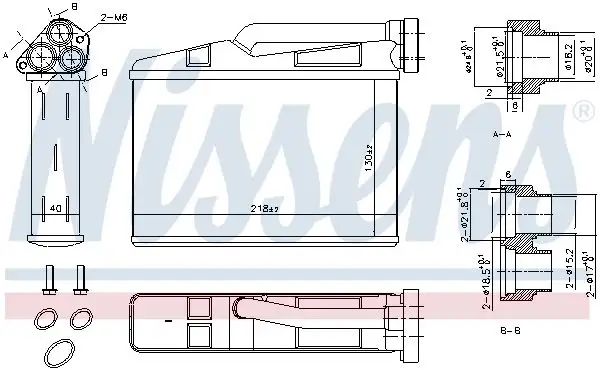 NISSENS Wärmetauscher, Innenraumheizung INIS70530