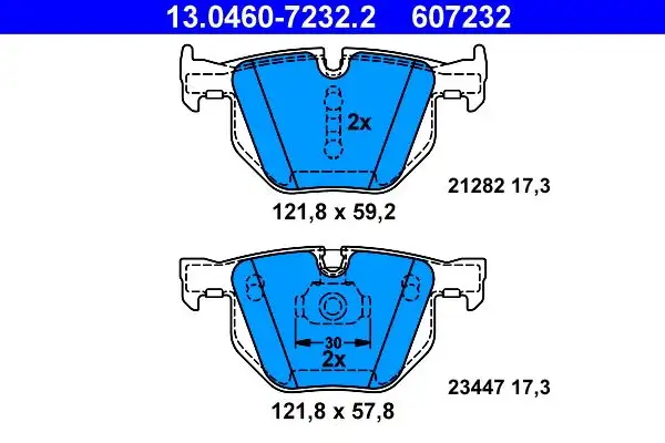 ATE Bremsbelagsatz, Scheibenbremse IATE13046072322