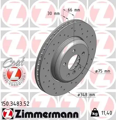 ZIMMERMANN Bremsscheibe IZIN150348352