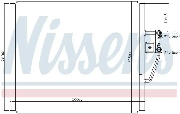 NISSENS Kondensator, Klimaanlage INIS94529