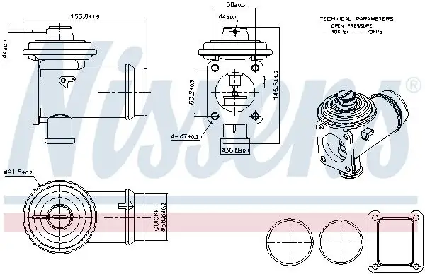 NISSENS AGR-Ventil 5707286501249