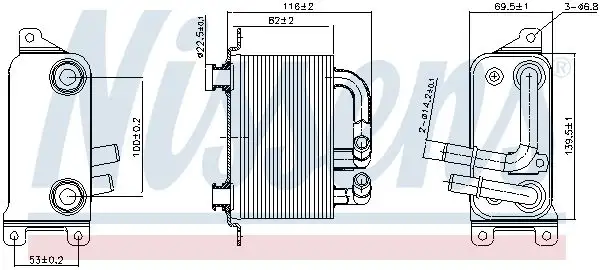 NISSENS Ölkühler, Automatikgetriebe INIS90833