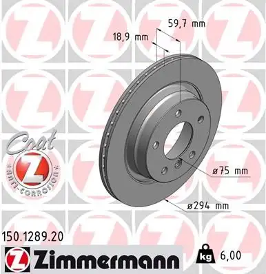 ZIMMERMANN Bremsscheibe IZIN150128920