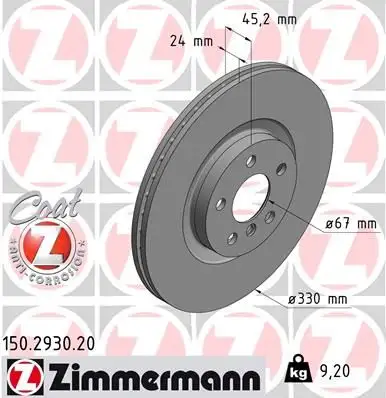 ZIMMERMANN Bremsscheibe IZIN150293020
