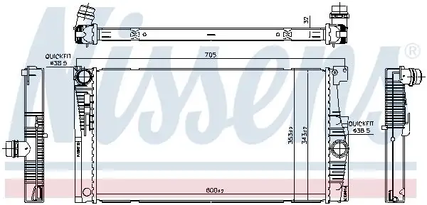 NISSENS Kühler, Motorkühlung 5707286377851