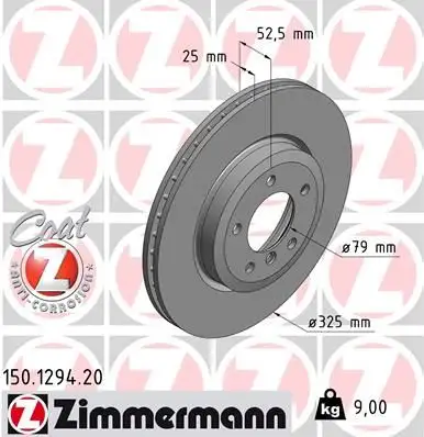 ZIMMERMANN Bremsscheibe IZIN150129420