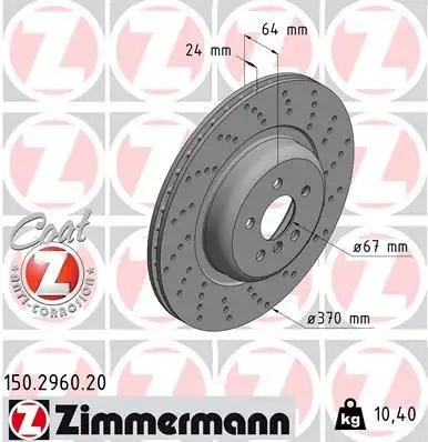ZIMMERMANN Bremsscheibe IZIN150296020
