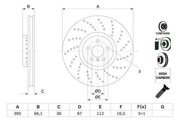 BOSCH Bremsscheibe IBOH0986479F55