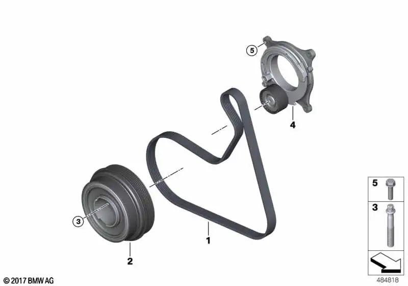 BMW Keilrippenriemen 2er G42 3er G20 G21 G28 4er G22 G23 G26 5er