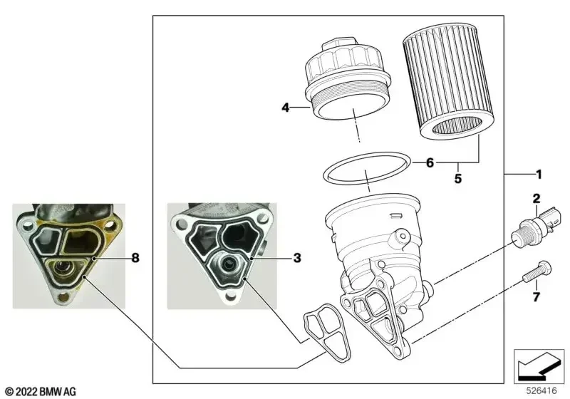 BMW Ölfilter mit Aluminiumdeckel R50 R52 R53 11427563522