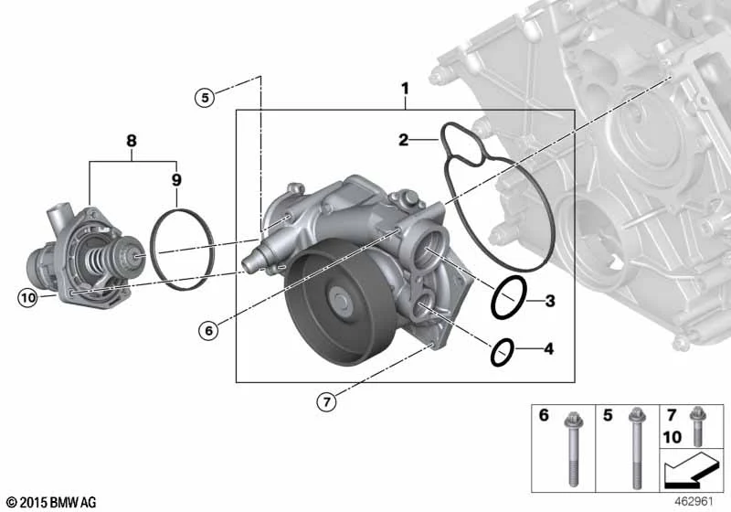 BMW Kühlmittelpumpe 5er G30 G31 7er G11 G12 8er G14 G15 G16 X5 G05 X6 G06 X7 G07