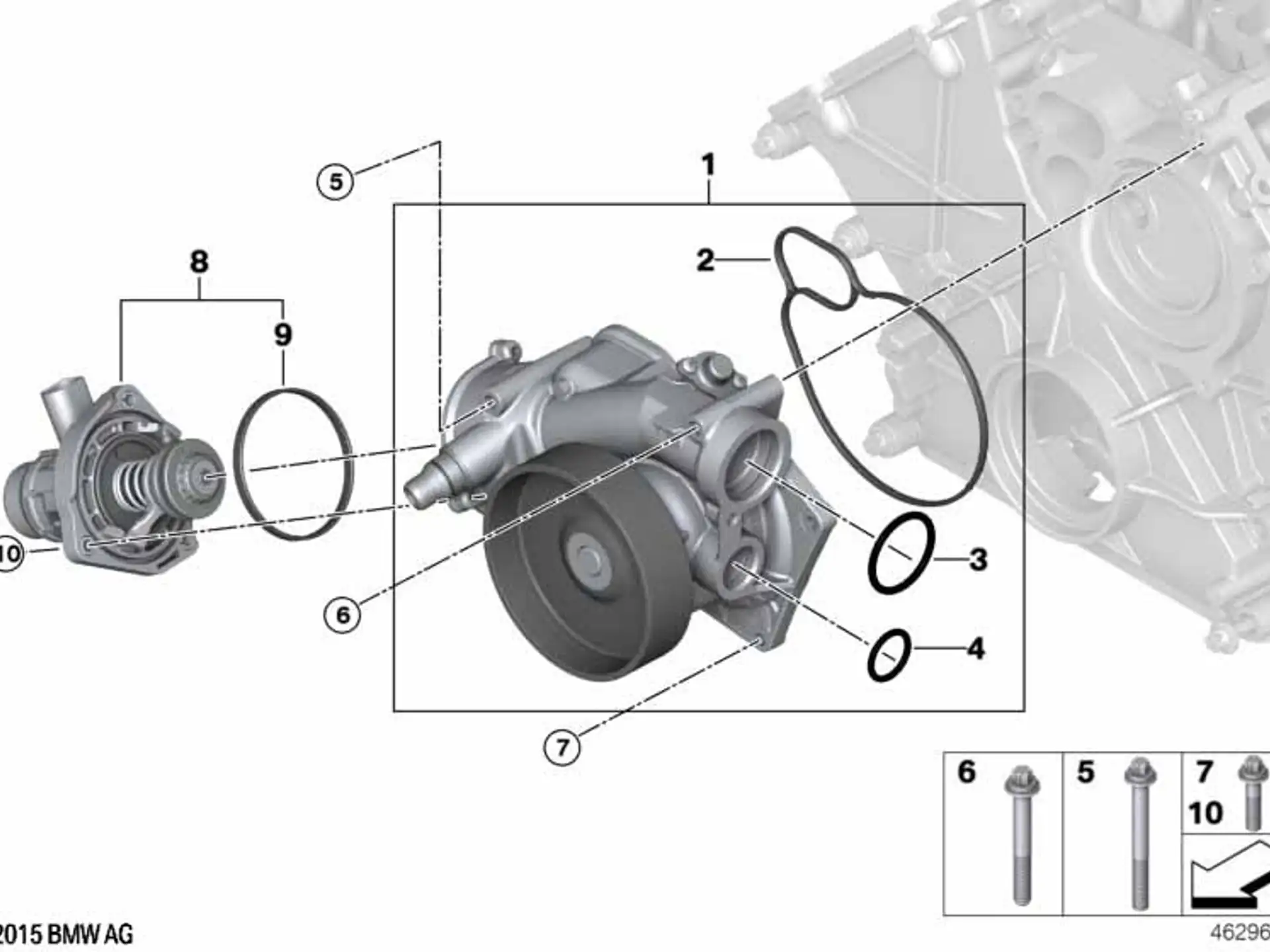 BMW Kühlmittelpumpe 5er G30 G31 7er G11 G12 8er G14 G15 G16 X5 G05 X6 G06 X7 G07