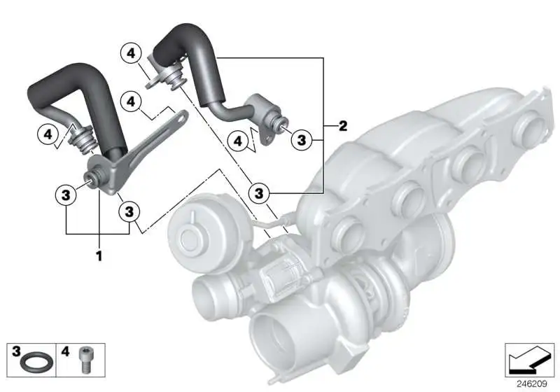 BMW Kühlmittelrohr Vorlauf E84 E89 F07 F10 F11 F15 F16 F20 F21 F2