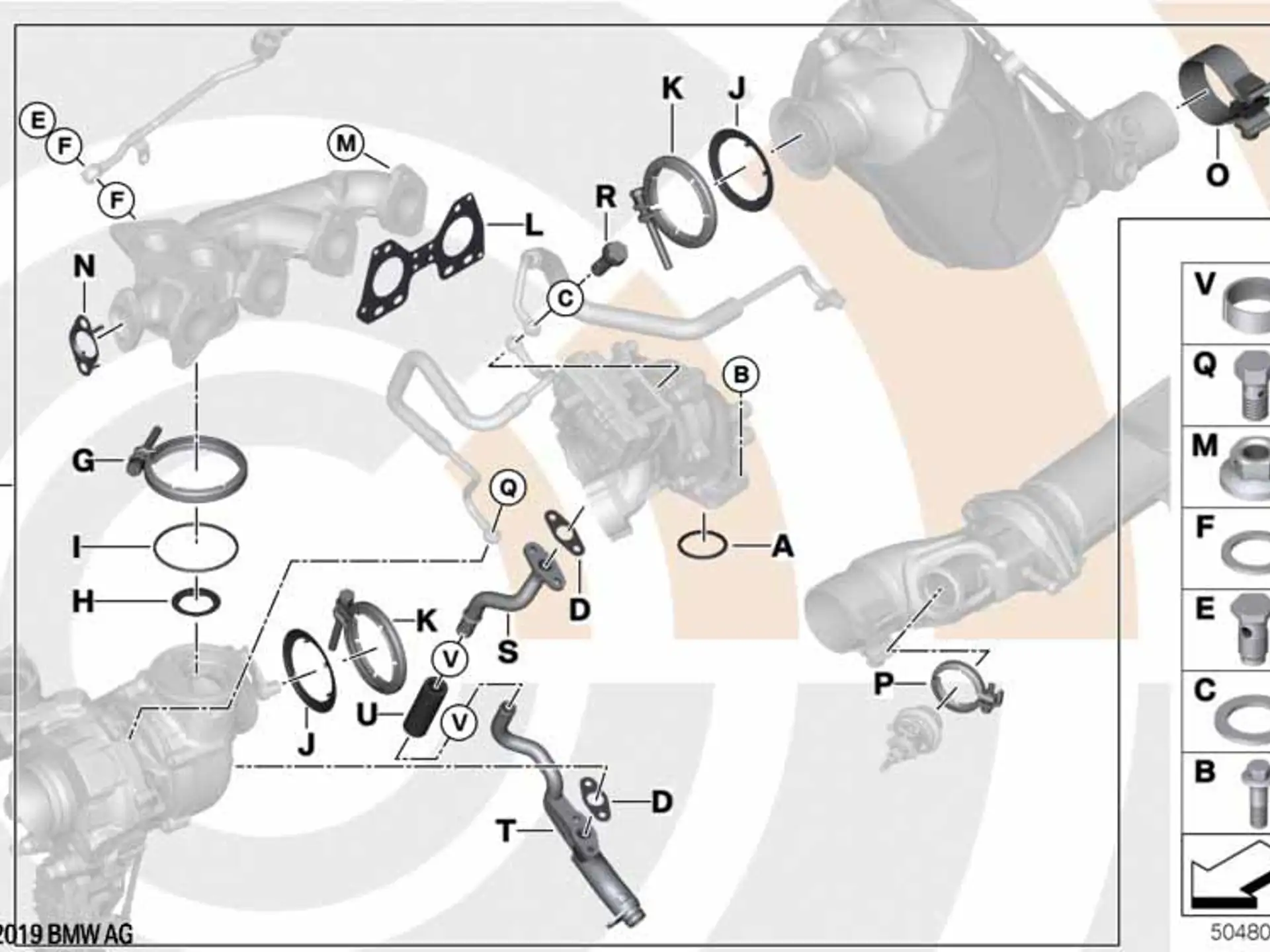 BMW Anbausatz Abgasturbolader 2er F45 F46 X1 F48
