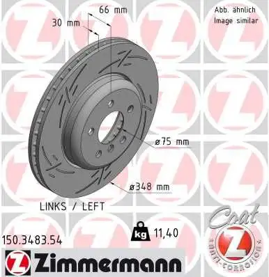ZIMMERMANN Bremsscheibe 4250238777755
