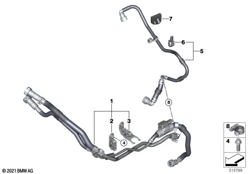 BMW Kraftstoff-Rücklaufleitung 2er U06 X1 U11