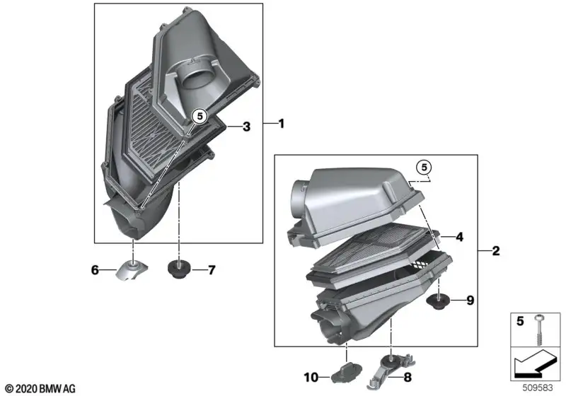 BMW Halter Ansauggeräuschdämpfer links M3 G80 G81 M4 G82 G83
