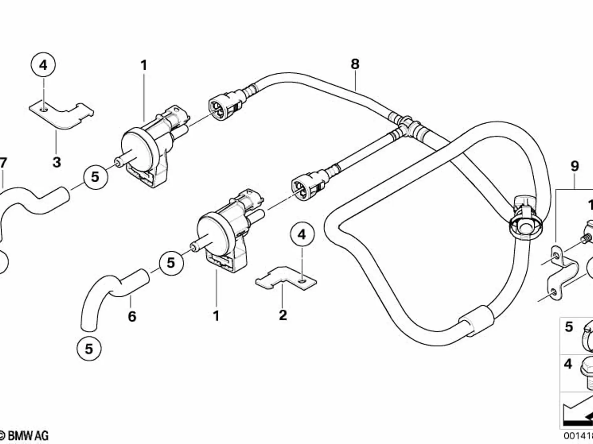BMW Halter Tankentlüftungsventil 5er G60 G61