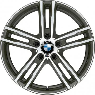 BMW Alufelge M Doppelspeiche 719 ceriumgrey/glanzgedreht 7,5Jx18 ET45 1er F20/F21 2er F22/F23