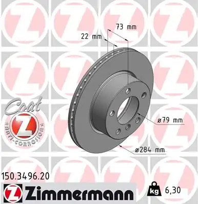 ZIMMERMANN Bremsscheibe IZIN150349620