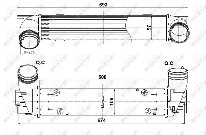NRF Ladeluftkühler INRF30385
