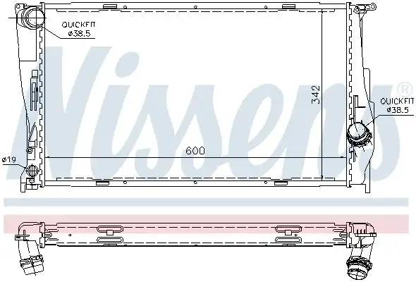 NISSENS Kühler, Motorkühlung INIS60785A