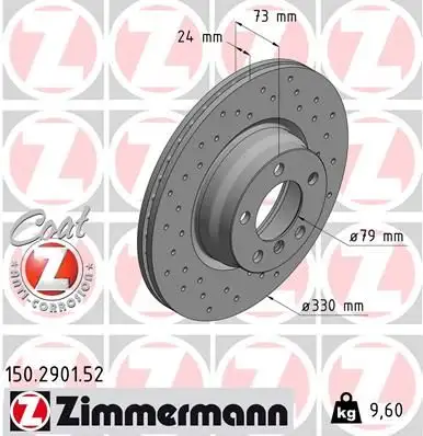 ZIMMERMANN Bremsscheibe IZIN150290152