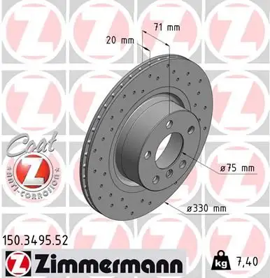 ZIMMERMANN Bremsscheibe IZIN150349552