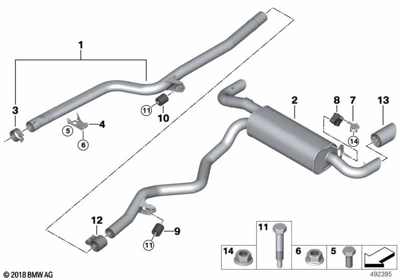 BMW Endrohrblende schwarzglanz 3er G20 G21 4er G22 G23 G26