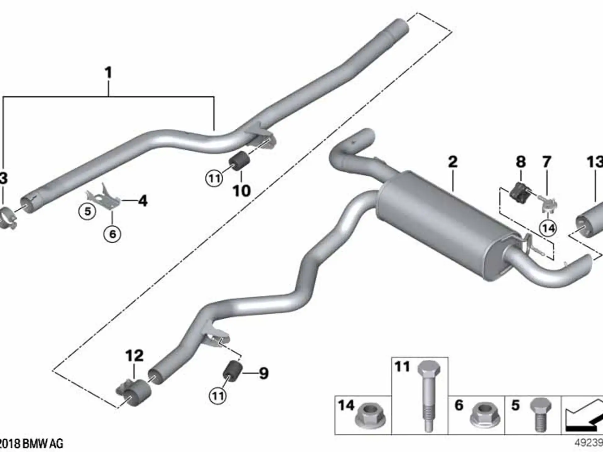 BMW Endrohrblende schwarzglanz 3er G20 G21 4er G22 G23 G26
