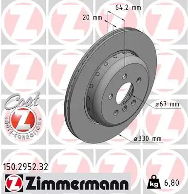 ZIMMERMANN Bremsscheibe IZIN150295232