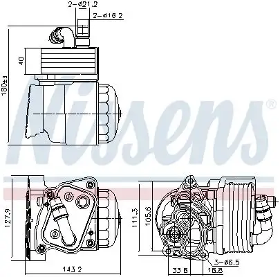 NISSENS Ölkühler, Motoröl 5707286491502