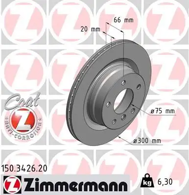 ZIMMERMANN Bremsscheibe IZIN150342620
