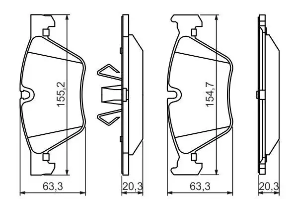 BOSCH Bremsbelagsatz, Scheibenbremse IBOH0986494117