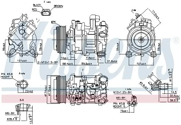 NISSENS Kompressor, Klimaanlage INIS89585