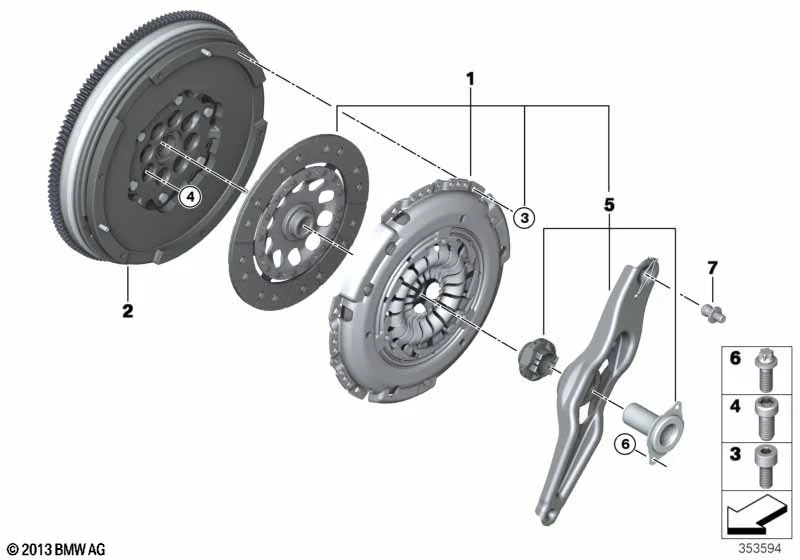 BMW Zweimassenschwungrad 1er F40 2er F44 F45 F46 X1 F48 X2 F39
