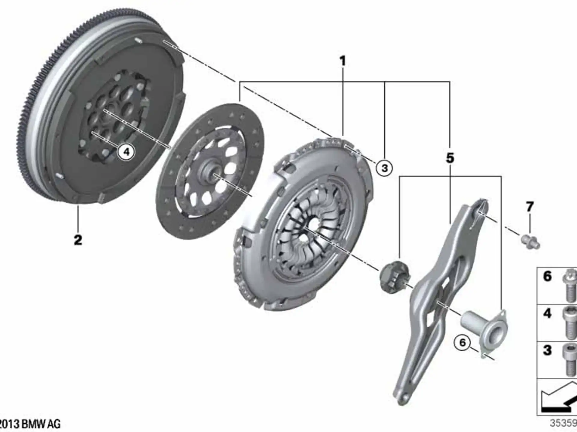 BMW Zweimassenschwungrad 1er F40 2er F44 F45 F46 X1 F48 X2 F39