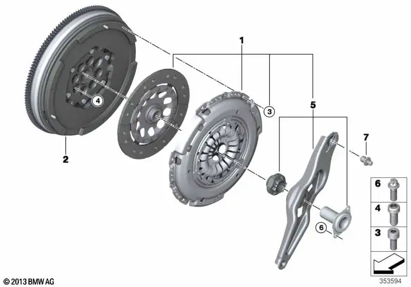BMW Zweimassenschwungrad 1er F40 2er F44 F45 F46 X1 F48 X2 F39