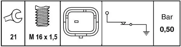 HELLA Öldruckschalter IHEA6ZL009600041