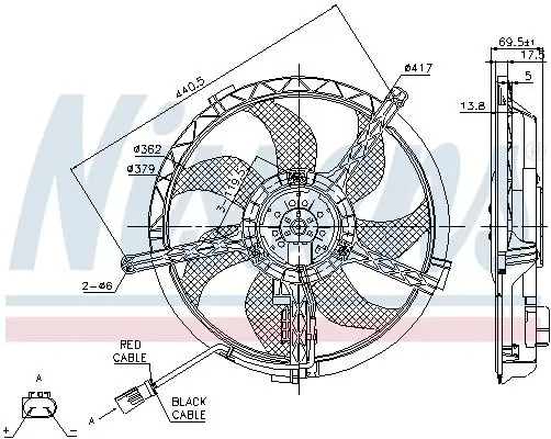 NISSENS Lüfter, Motorkühlung INIS85632